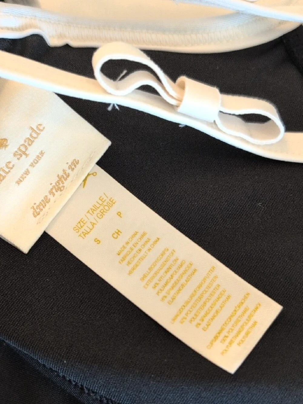 Kate Spade spade Black and White Contrast Bikini Set